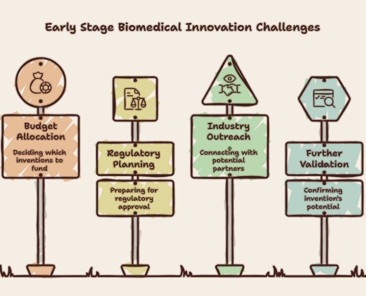 The portfolio decisions that determine which biomedical inventions move