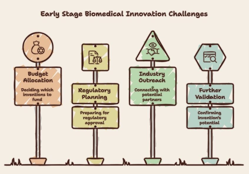 The portfolio decisions that determine which biomedical inventions move